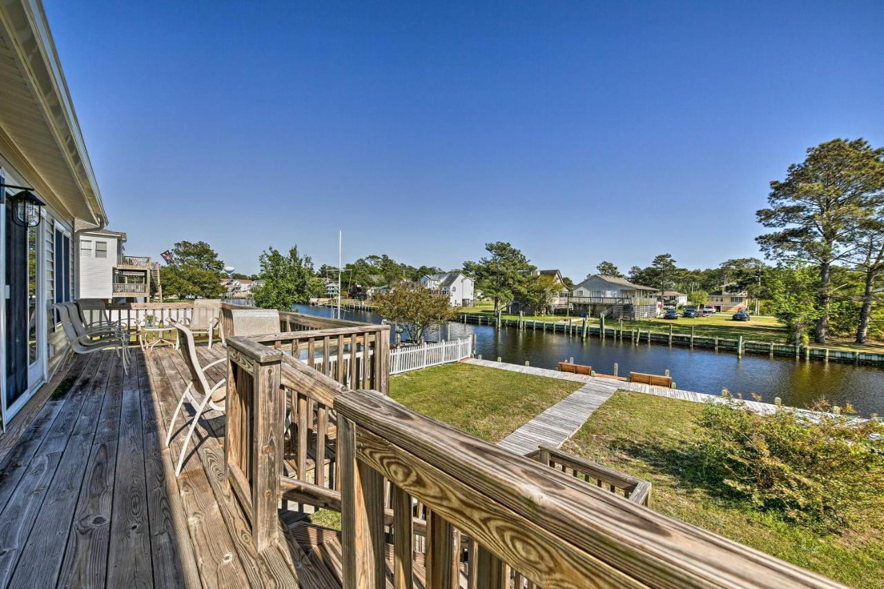 Obx Getaway With Boat Dock On Colington Harbour Kill Devil Hills Exterior foto