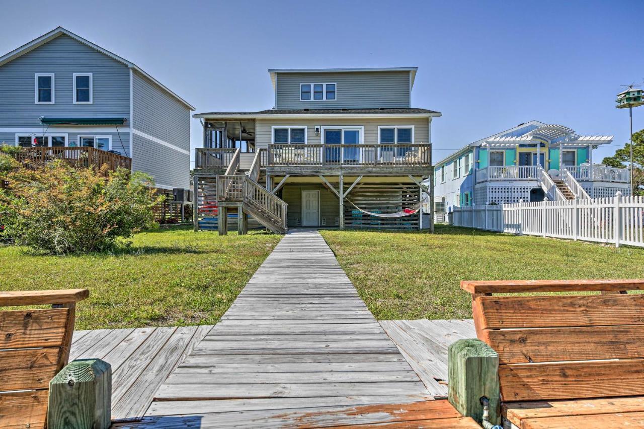 Obx Getaway With Boat Dock On Colington Harbour Kill Devil Hills Exterior foto