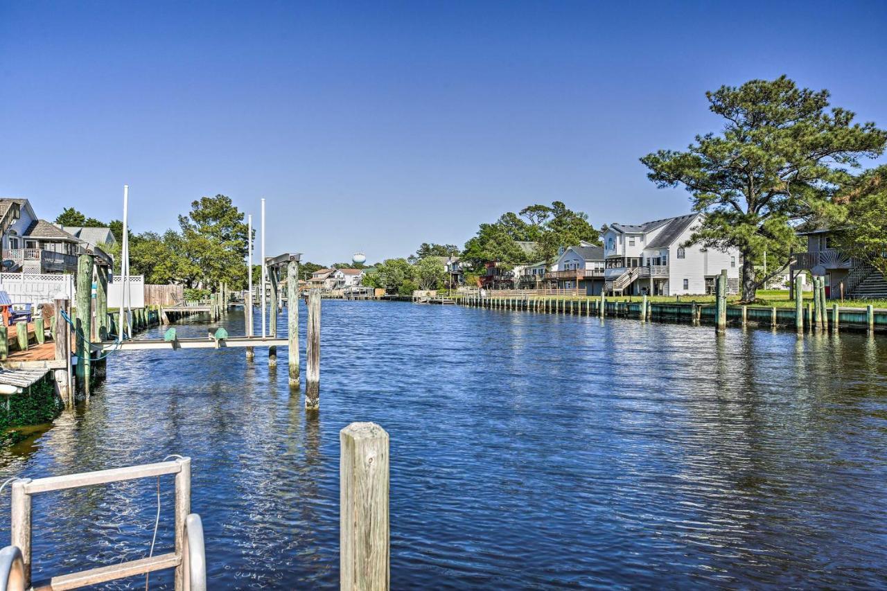 Obx Getaway With Boat Dock On Colington Harbour Kill Devil Hills Exterior foto